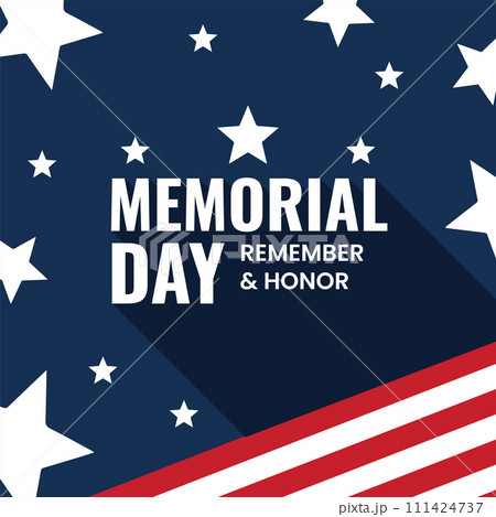 Colored memorial day template card Vector Colored memorial day template card Vector 111424737