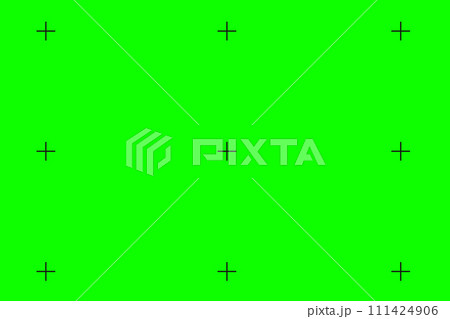 Green screen chroma key background, viewfinder camera frame, video film screen template, overlay. Cinema display with grid. Green screen chroma key background, viewfinder camera frame, video film screen template, overlay. Cinema display with grid. 111424906