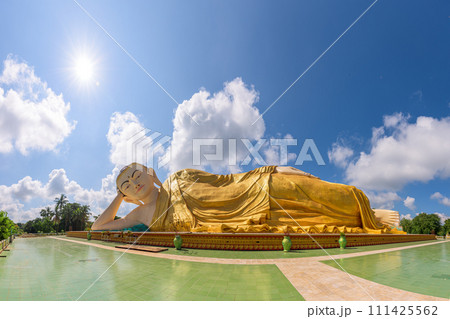 Bago, Myanmar at Mya Tha Lyaung Reclining Buddha 111425562