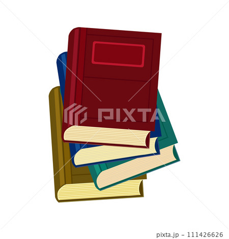 Vector Set of Colored paper books isolated on white background 111426626