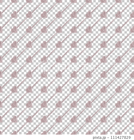 Abstract endless ribbons with hearts. Diagonal stripe of gray-pink color. Watercolor seamless background Abstract endless ribbons with hearts. Diagonal stripe of gray-pink color. Watercolor seamless background 111427829
