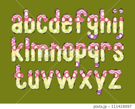 Versatile Collection of Easter Eggs Alphabet Letters for Various Uses 111428097
