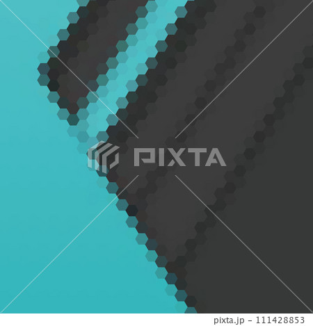 Blue and black geometric background. Hexagonal abstract vector background in polygonal style. eps 10 Blue and black geometric background. Hexagonal abstract vector background in polygonal style. eps 10 111428853