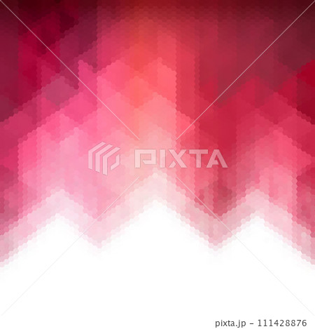Geometric background. Colorful template for background. Red hexagons. eps 10 111428876