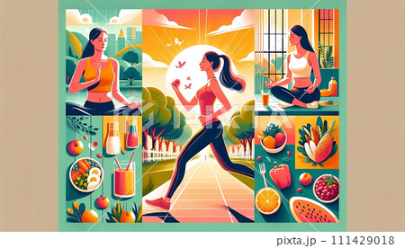 Holistic Wellness and Healthy Lifestyle Concept 111429018
