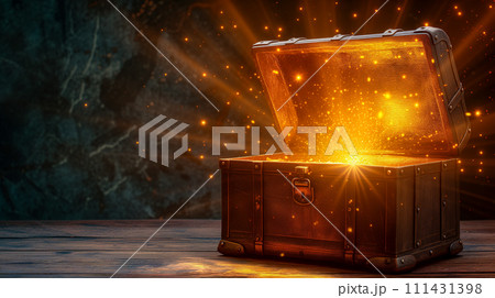 黄金に輝く宝箱の中身 黄金に輝く宝箱の中身 111431398