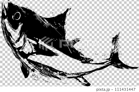淡鮪魚墨水畫 111431447