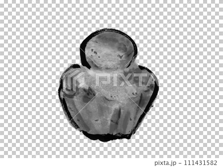 Hand drawn illustration of french bread, brioche attet 111431582