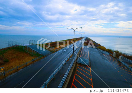 諫早湾干拓堤防道路、雲仙市吾妻町、雲仙多良シーライン、諫早市高来町、国営諫早湾干拓事業、 111432478