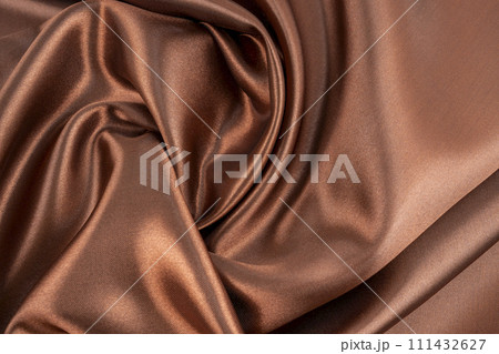 Brown golden satin texture background. 111432627