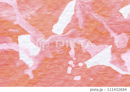 Abstract Watercolor Background - Pastel Coral Color Soft. 111432684