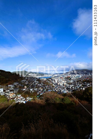 長崎は坂の町、坂の町の風景、長崎県、長崎市、展望台 長崎は坂の町、坂の町の風景、長崎県、長崎市、展望台 111433163