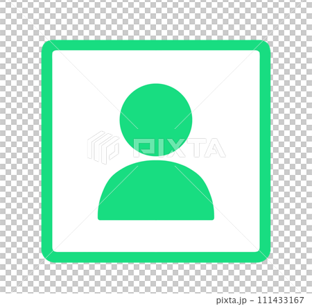 シンプルな緑色のユーザーアイコン 111433167