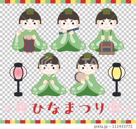 五位音樂家的女兒節插畫 111433772