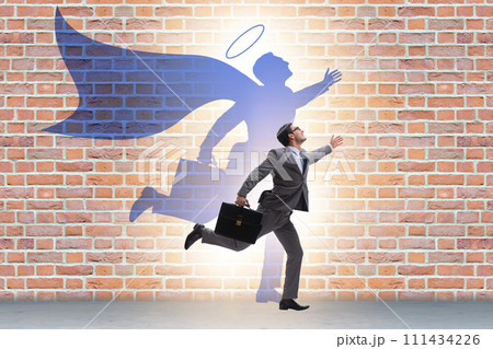 Businessman in the alter ego concept Businessman in the alter ego concept 111434226