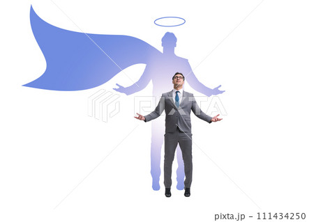 Businessman in the alter ego concept 111434250