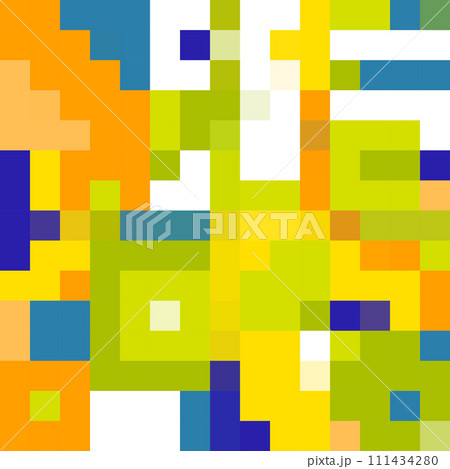 Pixel abstract background. Eco colours pattern. Mosaic from square. 111434280