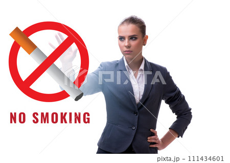 Anti smoking concept with antismoking logo Anti smoking concept with antismoking logo 111434601