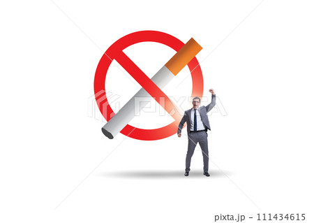Anti smoking concept with antismoking logo Anti smoking concept with antismoking logo 111434615