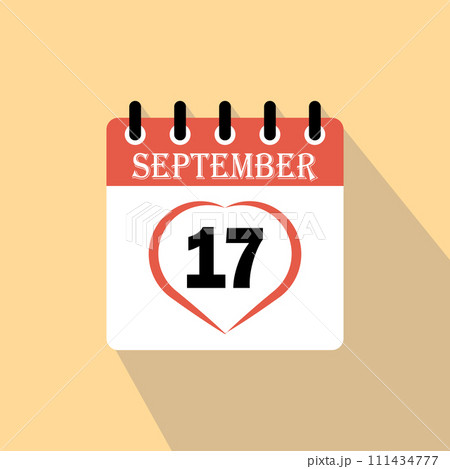 Icon calendar day - 17 September Icon calendar day - 17 September 111434777