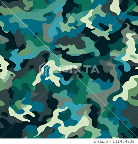 緑の迷彩柄のイラスト素材 [111434838] - PIXTA