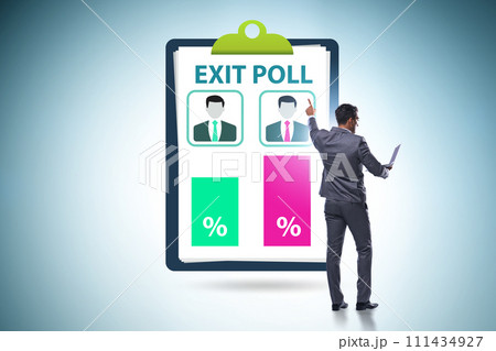 Exit poll concept for elections 111434927