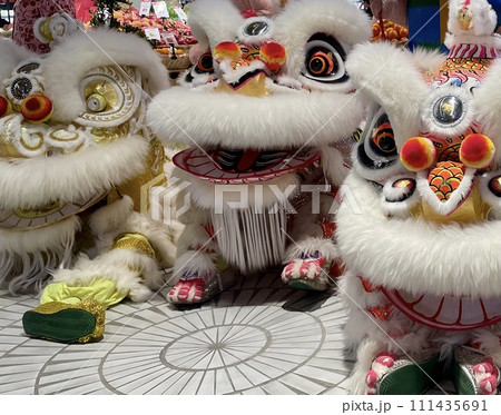 中華獅子舞の獅子 111435691