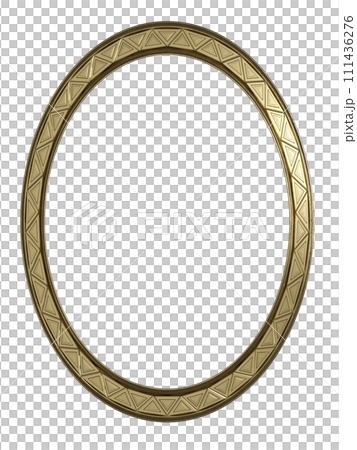 金色橢圓形鏡框 111436276