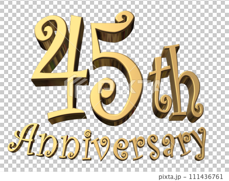 3DCG characters "45th Anniversary/45th anniversary" gold, gold 111436761