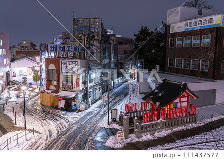 《東京都》雪景色の東京下町・2024年2月5日大雪の東京 111437577