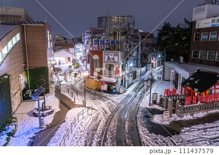 《東京都》雪景色の東京下町・2024年2月5日大雪の東京 111437579