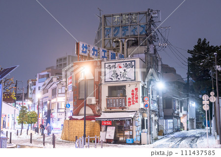 《東京都》雪景色の東京下町・2024年2月5日大雪の東京 111437585