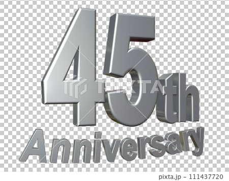 3DCG角色「45週年/45週年」銀、銀 3DCG角色「45週年/45週年」銀、銀 111437720