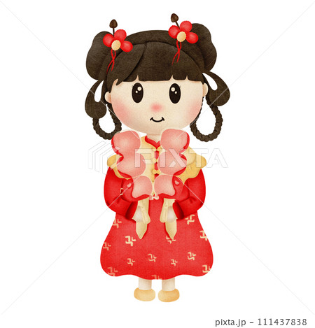 lunar newyear Chineseclip art red Chinese	 111437838