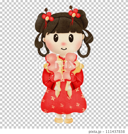 lunar newyear Chineseclip art red Chinese	 111437838
