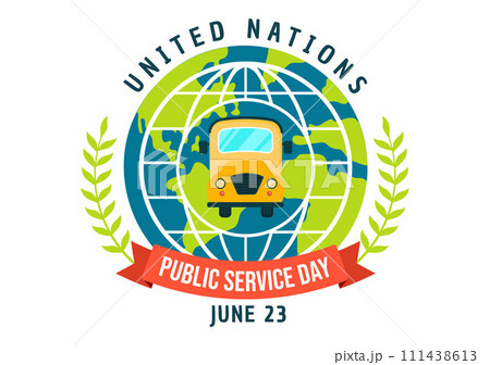 United Nations Public Service Day Vector Illustration with Publics Services to the Community in the Development Process in Flat Cartoon Background 111438613