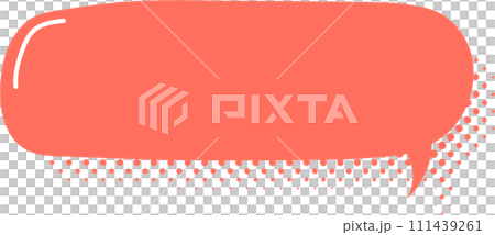 Pop art polka dots halftone Colorful pastel orange color speech bubble balloon icon sticker memo keyword planner text box banner, flat png transparent element design 111439261
