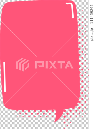 Pop art polka dots halftone Colorful pastel pink color speech bubble balloon icon sticker memo keyword planner text box banner, flat png transparent element design 111439262