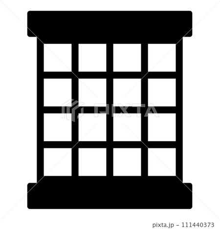 Prisoner window grid grate prison jail concept icon black color vector illustration image flat style Prisoner window grid grate prison jail concept icon black color vector illustration image flat style 111440373