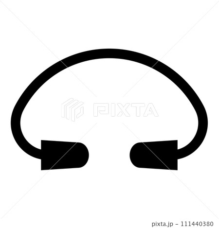 Earplug ear plug protection device icon black color vector illustration image flat style Earplug ear plug protection device icon black color vector illustration image flat style 111440380
