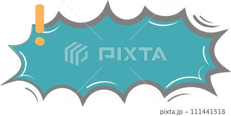 Colorful pastel green color speech bubble balloon with exclamation mark, icon sticker memo keyword planner text box banner, flat png transparent element design 111441518