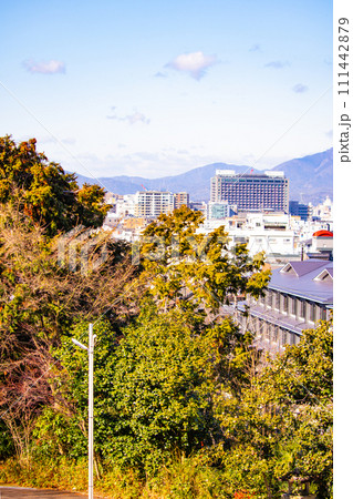 【京都風景】粟田神社からの平安神宮大鳥居の遠景 111442879