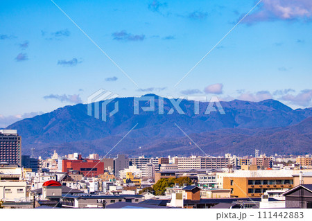【京都風景】粟田神社からの平安神宮大鳥居の遠景 111442883