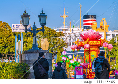 日本の横浜都市景観 横浜春節祭…山下公園や氷川丸などを望む=令和6年2月8日 日本の横浜都市景観 横浜春節祭…山下公園や氷川丸などを望む=令和6年2月8日 111443465