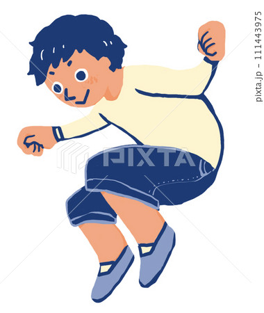 ジャンプする子ども 少年 ジャンプする子ども 少年 111443975