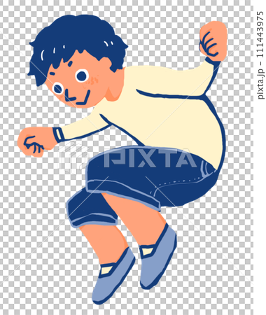 ジャンプする子ども 少年 ジャンプする子ども 少年 111443975