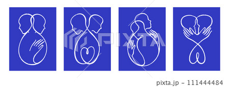 Love, feelings, a couple of people in an embrace Love, feelings, a couple of people in an embrace 111444484