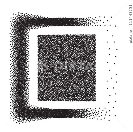 Abstract Dotted Square Pattern in Black and White Vector 111445251
