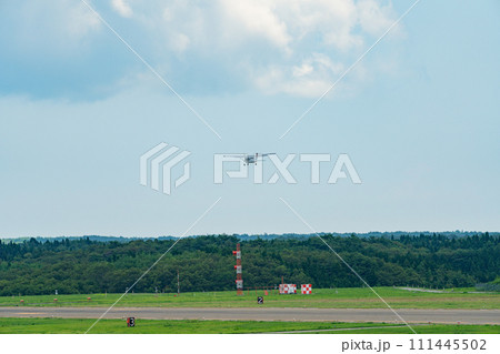 石川県　輪島市　旅行　能登空港　自然　夏　海　空　観光　学校　北陸　飛行機　旅行　日本航空高等学校 111445502
