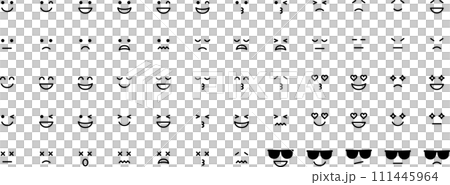 facial expression mark set 111445964